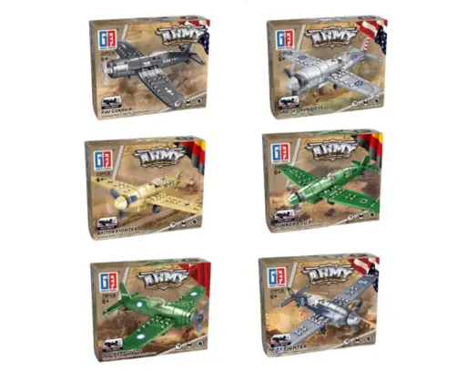 Set of Building Blocks Fighter Military Airplane Propulsion