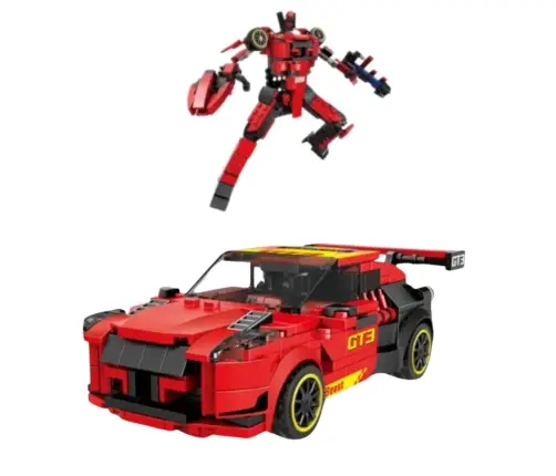 Robot Car 2in1 Construction Bricks GT3 Red 335 pcs.