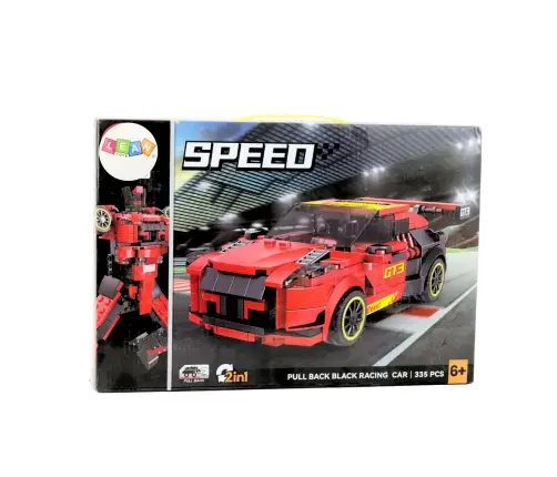 Robot Car 2in1 Construction Bricks GT3 Red 335 pcs.