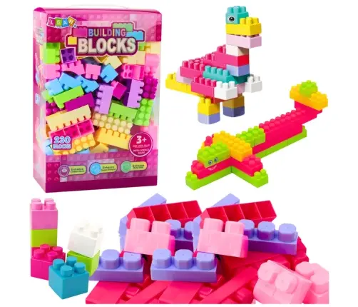 BUILDING BLOCKS IN EDUCATIONAL BOX 230 ELEMENTS