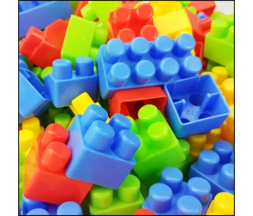 BUILDING BLOCKS IN EDUCATIONAL BOX 60 ELEMENTS.