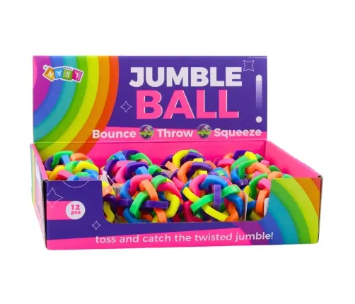 Braided Rubber Ball Sensory Play Ball Colorful 7.5cm