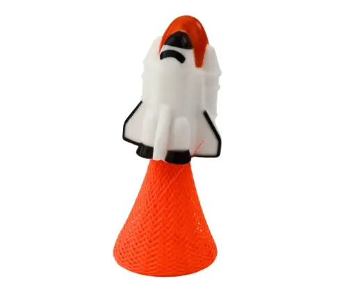 Jumping Spaceship on Spring Colorful Lights 11cm Mix