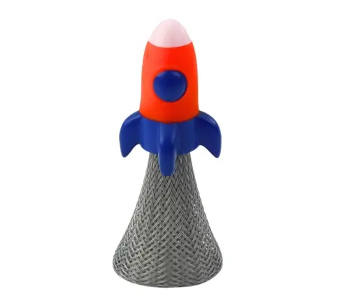 Jumping Spaceship on Spring Colorful Lights 11cm Mix