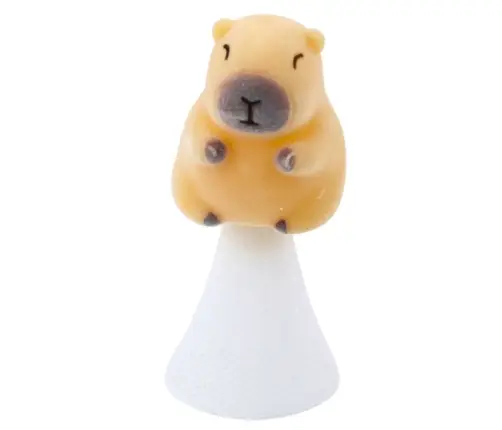 Jumping Capybara Spring Pop Up Beige Brown 10cm