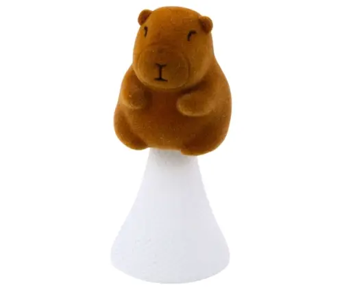 Jumping Capybara Spring Pop Up Beige Brown 10cm