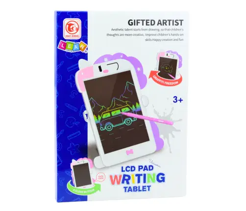 LCD Writing Drawing Board Stylus Unicorn Pink