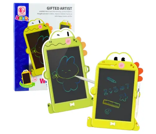 LCD Writing Drawing Board Dinosaur Stylus Green