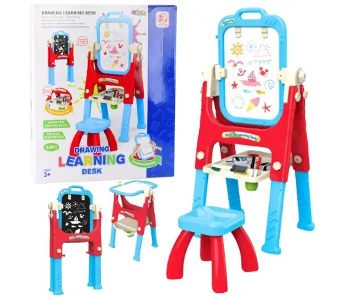 5in1 Educational Board With Chair Multifunctional Accessories Blue