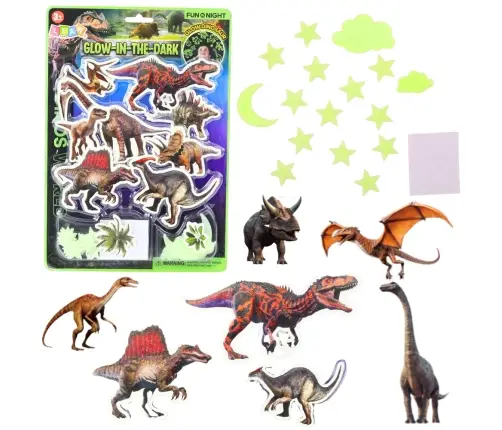 Fluorescent Dinosaurs Stars Luminous Wall Stickers
