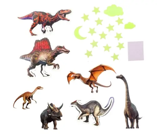 Fluorescent Dinosaurs Stars Luminous Wall Stickers