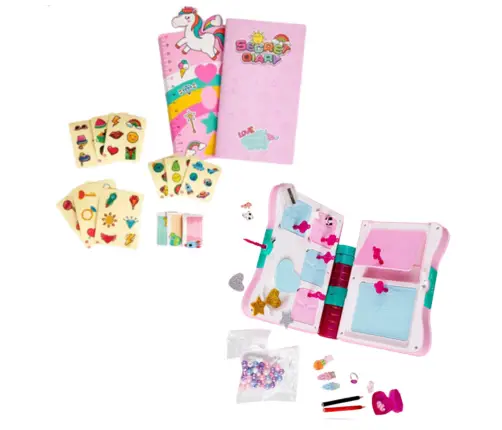 Secret Diary Padlock Notebook Locker Key Accessories Pink