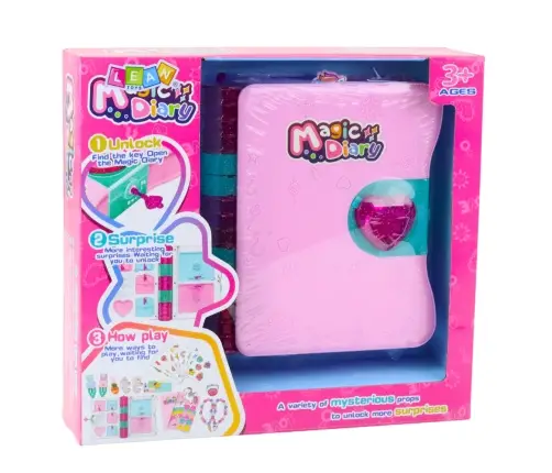 Secret Diary Padlock Notebook Locker Key Accessories Pink