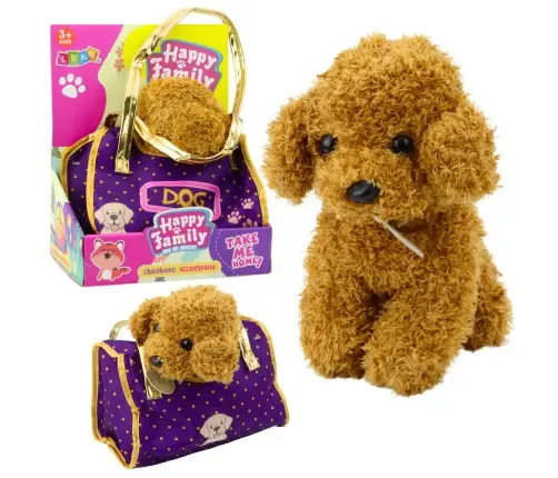 Dog in a Bag Plush Mascot Cuddly Toy Light Brown