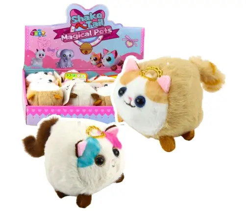 Plush Kitten Mascot with a Waggly Tail Brown and White