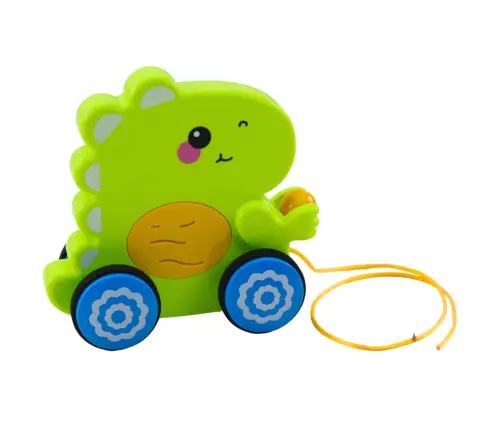 Baby Dinosaur Pull Toy Sounds Rattle Green Baby Dinosaur Pull Toy Sounds Rattle Green