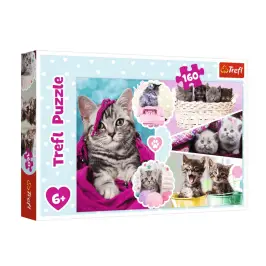 Puzzle 160 pcs. Cute cats Trefl 15371