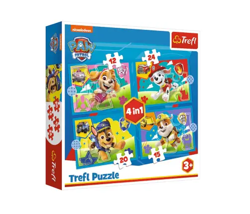 Puzzle 4in1 Paw Patrol Running Puppies Trefl 34628 Puzzle 4in1 Paw Patrol Running Puppies Trefl 34628