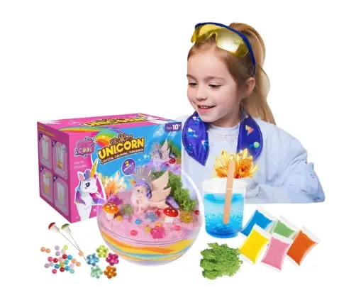 2-in-1 DIY Creative Kit: Unicorn Terrarium for Crystal Growing