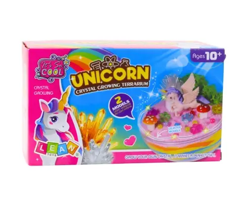 2-in-1 DIY Creative Kit: Unicorn Terrarium for Crystal Growing
