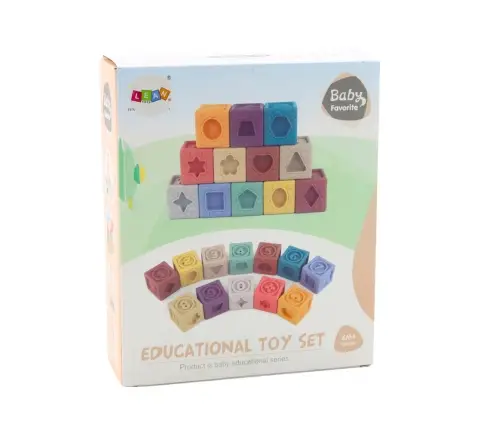 Soft Sensory Educational Structured Colorful Blocks 12pcs