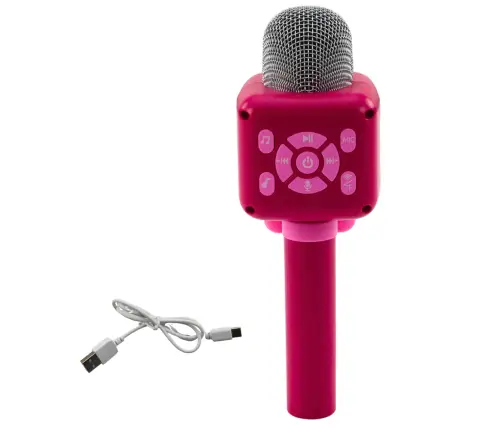 Wireless Bluetooth Microphone For Karaoke Recording Voice Changer Pink