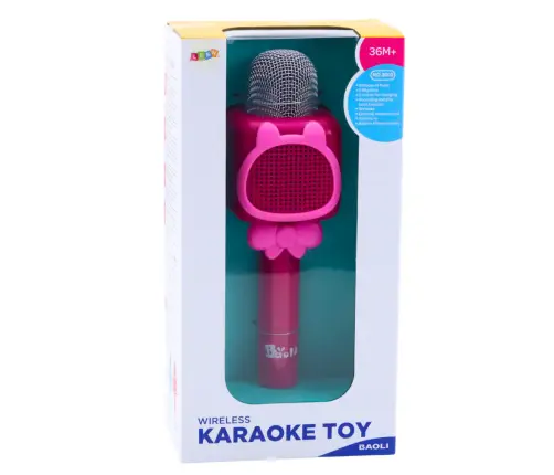 Wireless Bluetooth Microphone For Karaoke Recording Voice Changer Pink