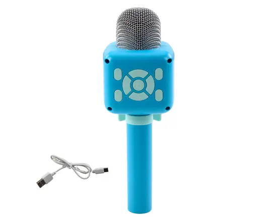 Wireless Bluetooth Microphone Karaoke Recording Voice Changer Blue