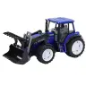 Farm Tractor With Moving Bucket Lights Sounds Blue 1:18