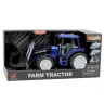 Farm Tractor With Moving Bucket Lights Sounds Blue 1:18