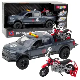 Pickup Truck With Engine Lights Sounds Gray 1:12