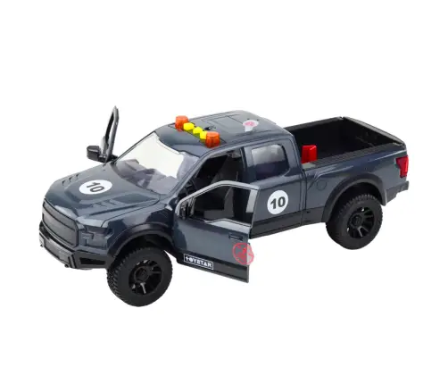 Pickup Truck With Engine Lights Sounds Gray 1:12