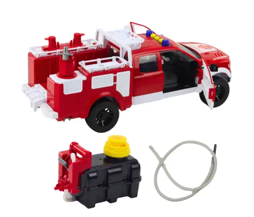 Fire Truck Firefighting Water Lights Sounds White Red 1:12 Fire Truck Firefighting Water Lights Sounds White Red 1:12