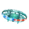 RC Hand Controlled UFO Drone LED Lights Turquoise