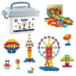 Snowflake Building Blocks Set in a Suitcase 140pcs Snowflake Building Blocks Set in a Suitcase 140pcs