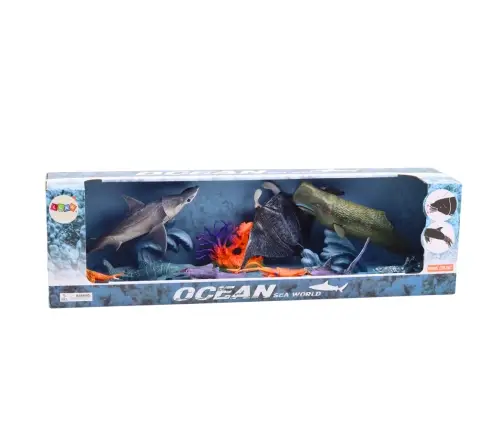Set of Figures Sea Animals Movable Elements Ray