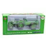 Metal Farm Tractor With Trailer Green 1:18