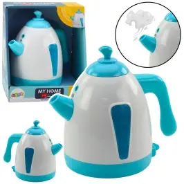 Battery Kettle Steam Lights Sounds Turquoise