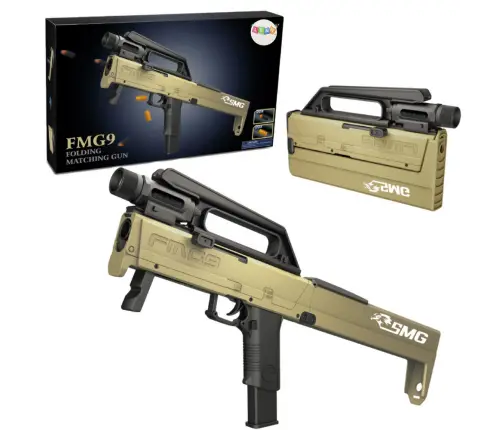 FMG9 Folding Rifle Foam Darts Shells Flashlight Weapon