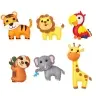 Creative Set of Embroidery Felt Jungle Animals 6pcs