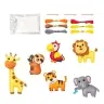 Creative Set of Embroidery Felt Jungle Animals 6pcs