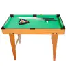 Mini Billiards Table Wooden Balls Cues Triangle Chalk