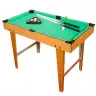 Mini Billiards Table Wooden Balls Cues Triangle Chalk
