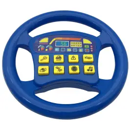 Interactive Car Steering Wheel Sounds Blue