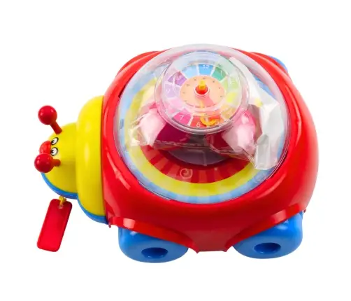 Ladybug Ride-on Pull Toy With Balls And Clock Colorful