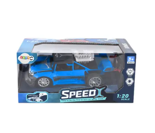Remote Control Car RC 1:20 Lights Smoke Effect Blue