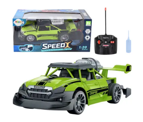 Remote Controlled RC Car 1:20 Lights Smoke Effect Green