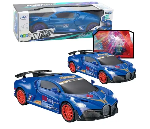 Sports Car Obstacle Sensor Led Ball 360° Rotation Lights Sound Blue