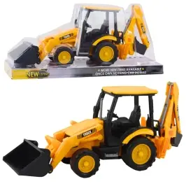 Two-Bucket Excavator Mobile Construction Vehicle Yellow