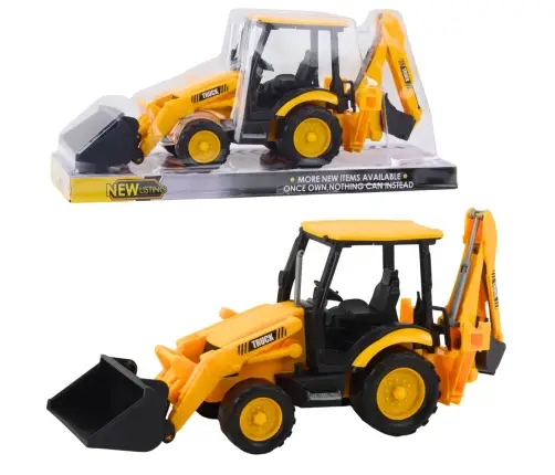 Two-Bucket Excavator Mobile Construction Vehicle Yellow